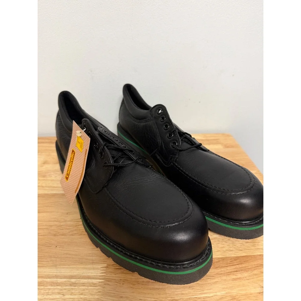 HyTest Footrests Hero Safety Shoes Black Steel Toe 12A‎ Slip Resistant